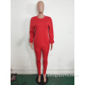 Nieuwste Design Custom Wholesale Women Plain Tracksuit Set